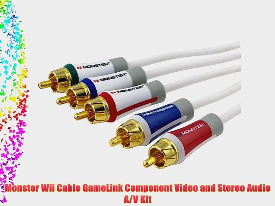 Monster Wii Cable GameLink Component Video and Stereo Audio A/V Kit