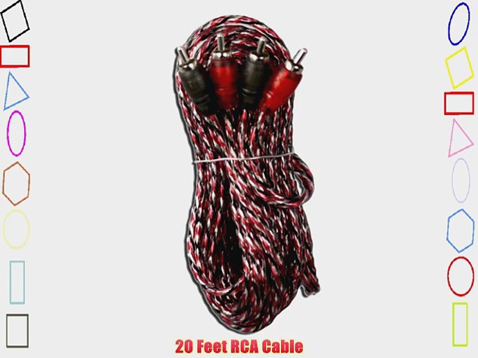 DS18 RCA20FT-12pk Ultra Flex RCA Cable with Noise Rejection (12-Pack)