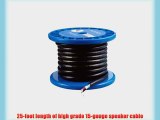 AUVIO? Round Pro Premium Speaker Cable - 25-Ft. Roll of 15AWG Round Speaker Wire (Dark Blue)