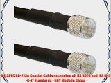 60 foot PL-259 Male MILSPEC RG-213 coaxial cable for Ham and CB Radio Transmission Antenna
