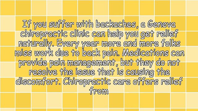 Geneva Chiropractors Offer Natural Pain Relief