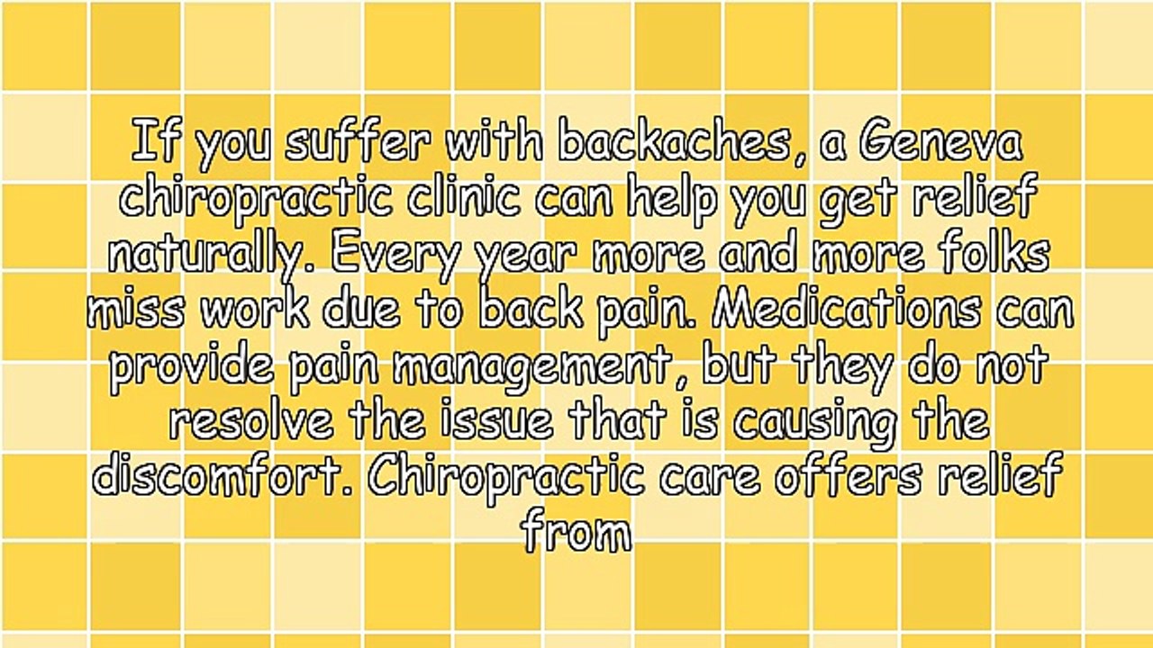 Geneva Chiropractors Offer Natural Pain Relief