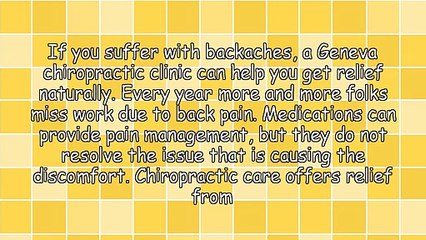 Geneva Chiropractors Offer Natural Pain Relief
