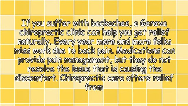 Geneva Chiropractors Offer Natural Pain Relief