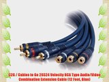 C2G / Cables to Go 29324 Velocity RCA Type Audio/Video Combination Extension Cable (12 Feet