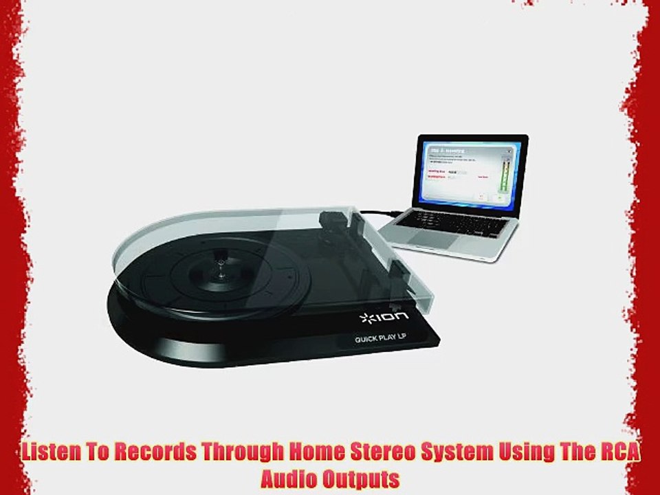 ION IT21 Quick Play LP Converse Turntable with RCA Outputs video