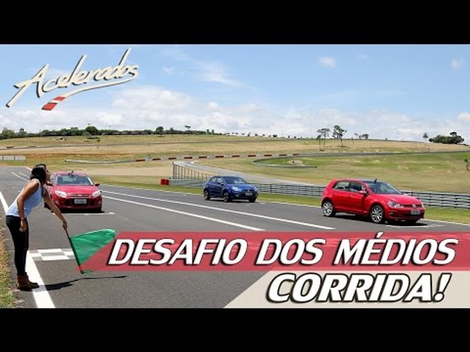DESAFIO DOS MÉDIOS - CORRIDA! CASSIO (GOLF) X GERSON (FOCUS) X RUBINHO (BRAVO) | ACELERADOS