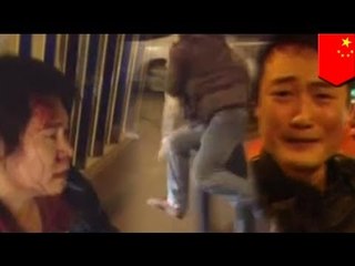 Crazy street fight in China over bad driving caught on video