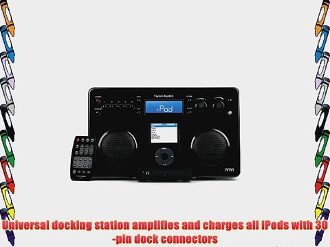 Tivoli iYiYi High-Fidelity AM/FM Stereo System with Alarm Clock and iPod Dock (Black/Silver)