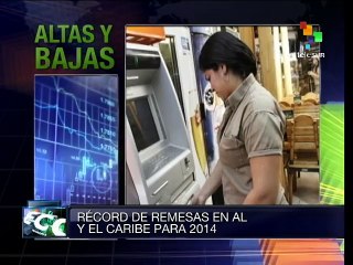 Remesas para AL y el Caribe crecieron 5.3% en 2014