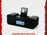 Merkury Innovations Radio Alarm Clock Docking Station for iPod  (Black)