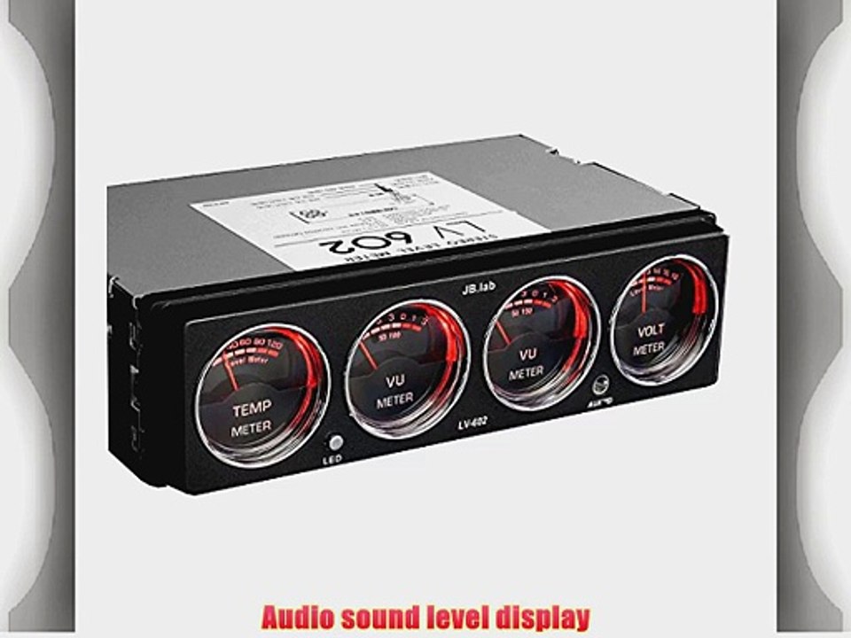 1Din Car audio accessory JB.Lab LV602 Multifunctional 3 in 1 Sound equalizer Therometer Voltage