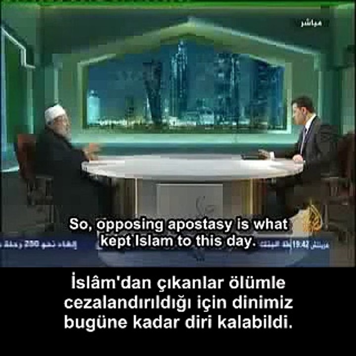 Dinden çıkanları öldürmeseydik İslâm bugüne kadar yaşayamazdı