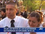 Velan a migrantes ecuatorianos fallecidos por explosión en Estados Unidos