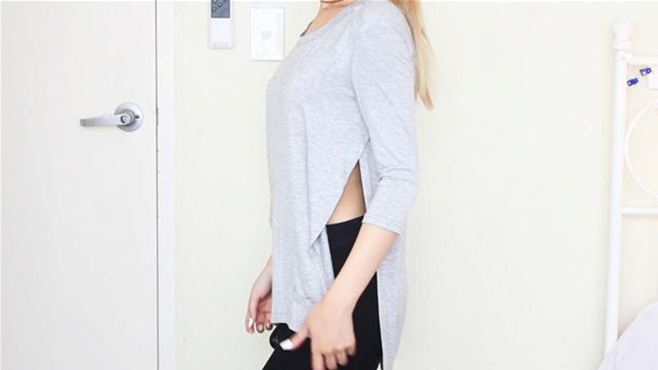 Dominique's OOTD: Side Split Longline Top