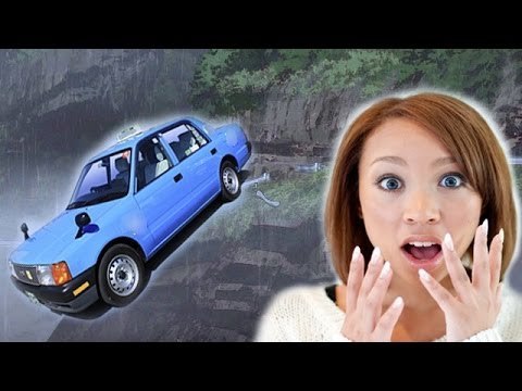 タクシー崖下５０ｍ転落も無事