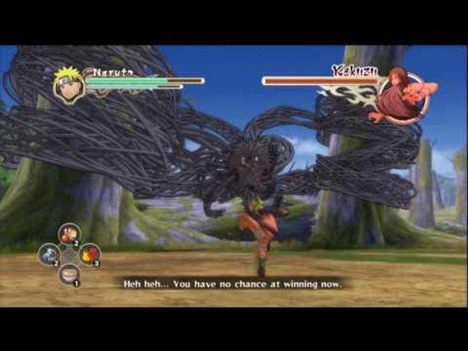 Naruto Shippuden: Ultimate Ninja Storm 2 - Hidan & Kukuzu Boss Battle HD Pt 2/2