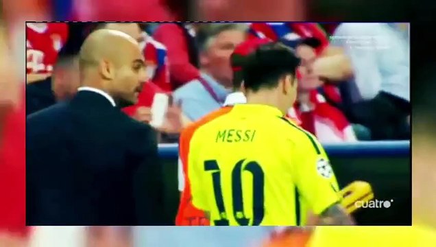 La discussion amicale entre Pep Guardiola et Lionel Messi - Bayern Munich vs. Fc Barcelone