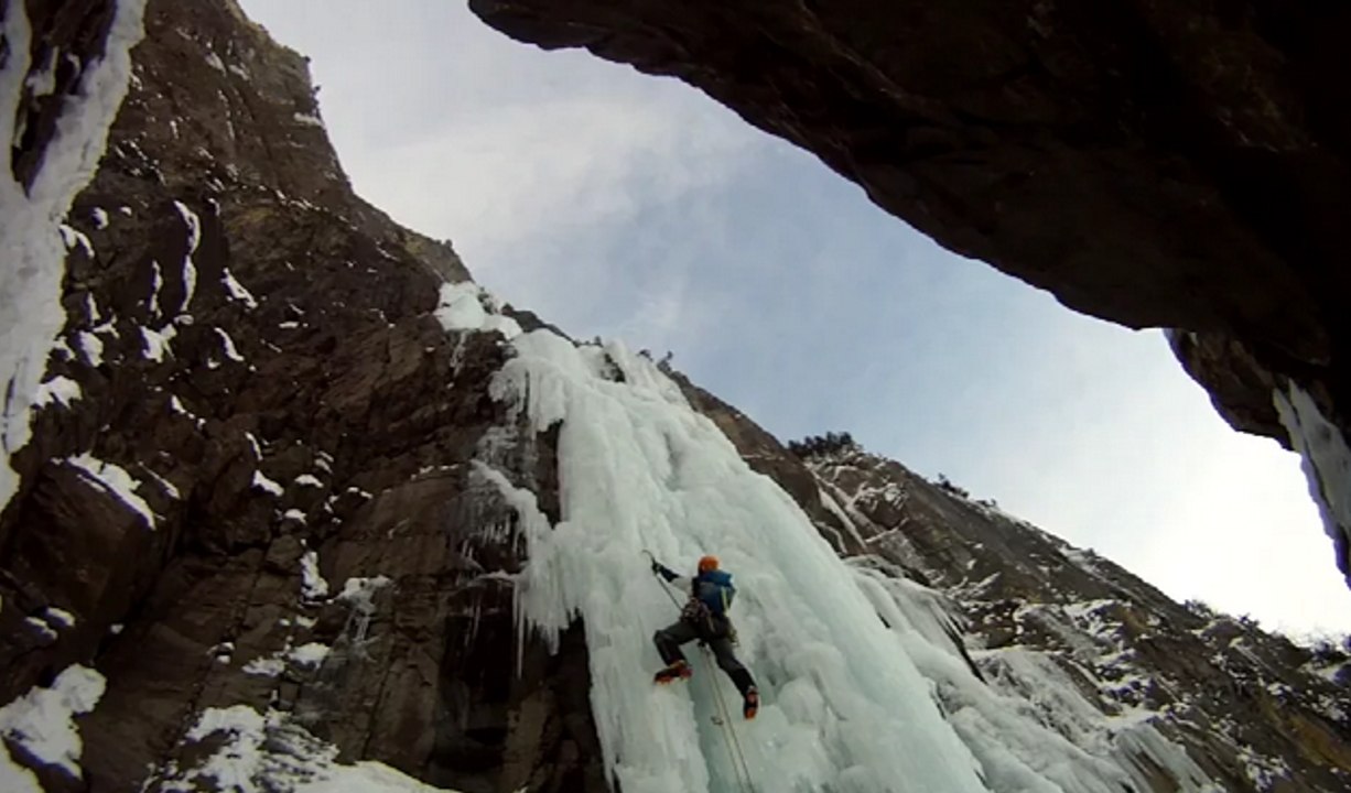 Climbing Spectacular Frozen Waterfalls