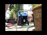 Attempt to run  our electric generator on biogas using drill start