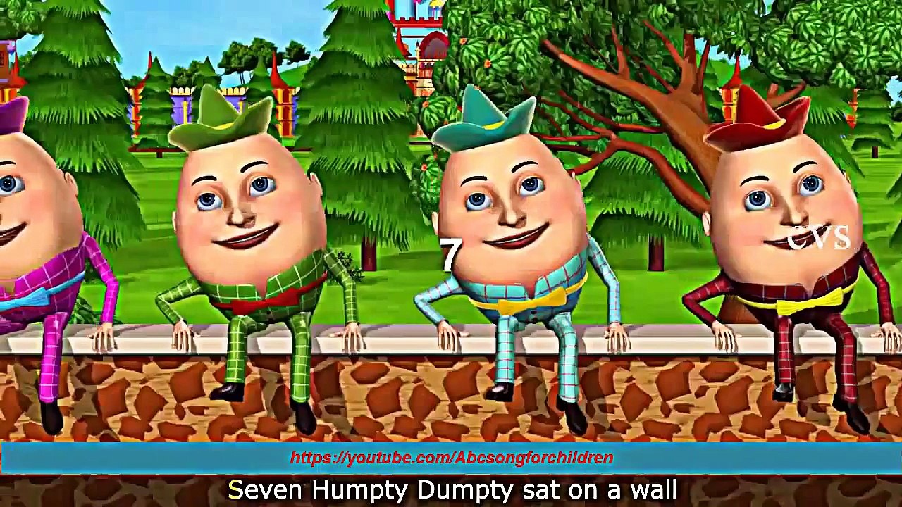 Humpty Dumpty Nursery Rhyme - 3D Animation English - Abc songs for children