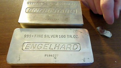 Magnet Test on a Real and Fake Engelhard 100oz Silver Bar