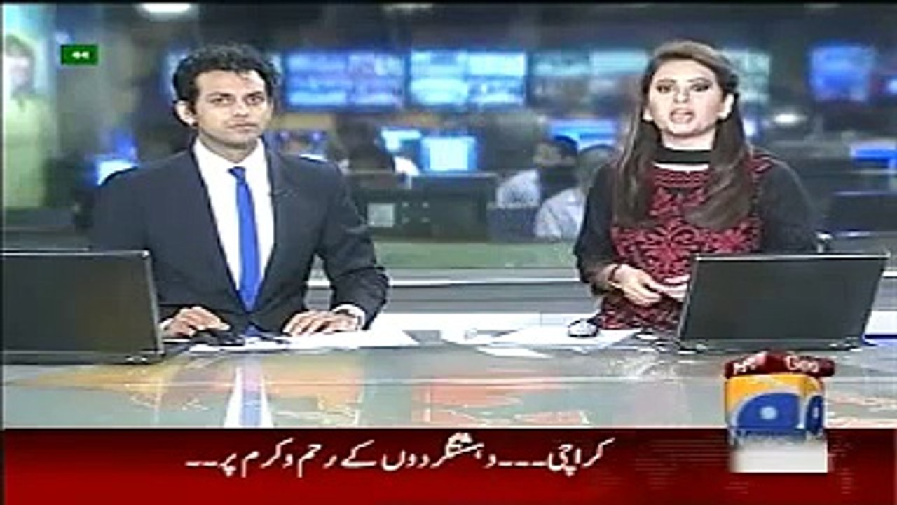 Geo News Headlines 14 May 2015_  Report on Karachi Bus Firing Incident