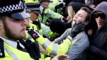 Anti-Cameron protesters scuffle with London police, 17 arrested