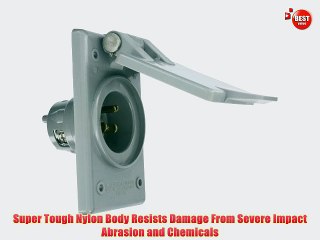 Leviton 5278-CWP 15 Amp 125 Volt Power Inlet Receptacle Straight Blade Industrial Grade