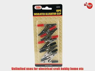 IIT 26050 Insulated Alligator Clips - 10 Pieces