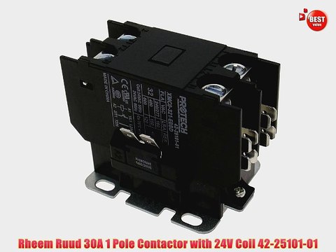 Rheem Ruud 30A 1 Pole Contactor with 24V Coil 42-25101-01