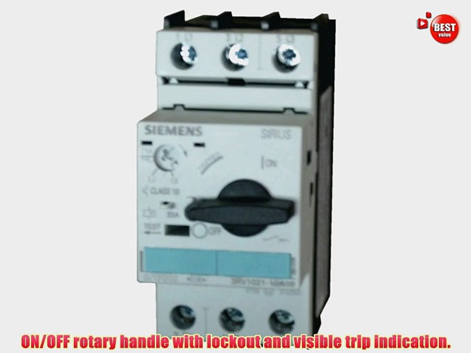 Siemens 3RV1021-1CA10 Manual Starter and Enclosure Open Type 1.8-2.5 FLA Adjustment