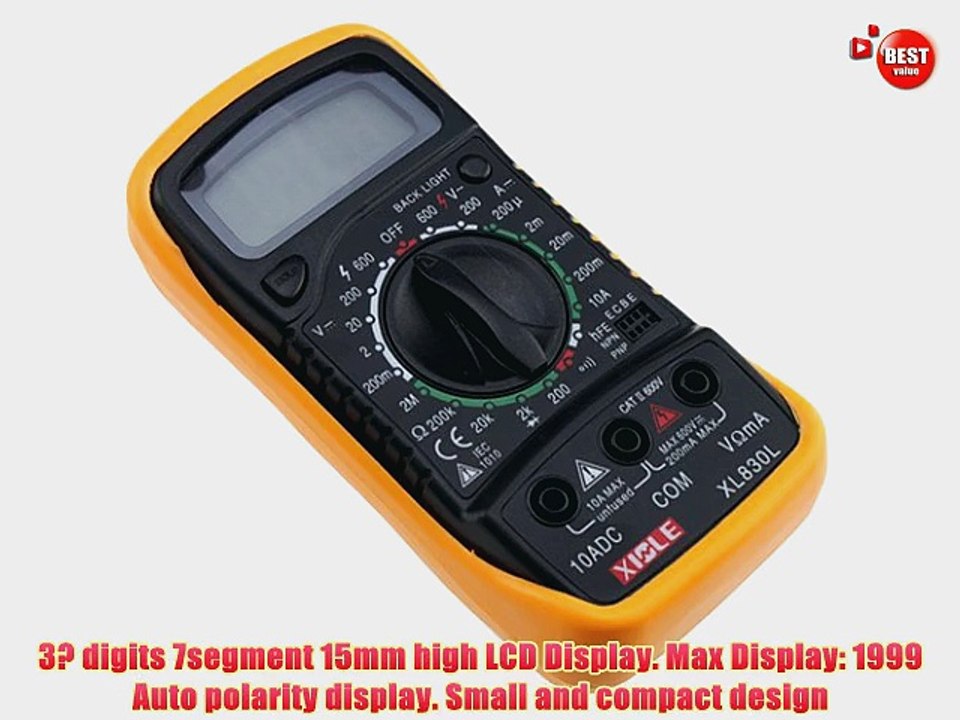 Dragonpad® LCD Digital Ohm Volt Meter Ac Dc Voltmeter Multimeter