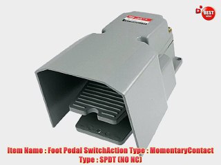 Nosnlip Metal Momentary Industrial Power Foot Pedal Switch w Guard