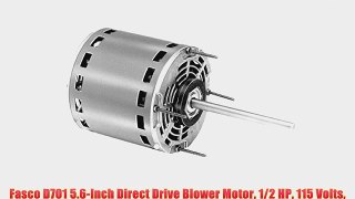 Fasco D701 5.6-Inch Direct Drive Blower Motor 1/2 HP 115 Volts 1075 RPM 4 Speed 7.7