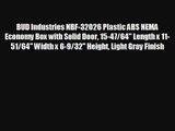 BUD Industries NBF-32026 Plastic ABS NEMA Economy Box with Solid Door 15-47/64 Length