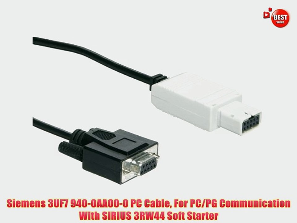 Siemens 3UF7 940-0AA00-0 PC Cable For PC/PG Communication With SIRIUS 3RW44 Soft Starter