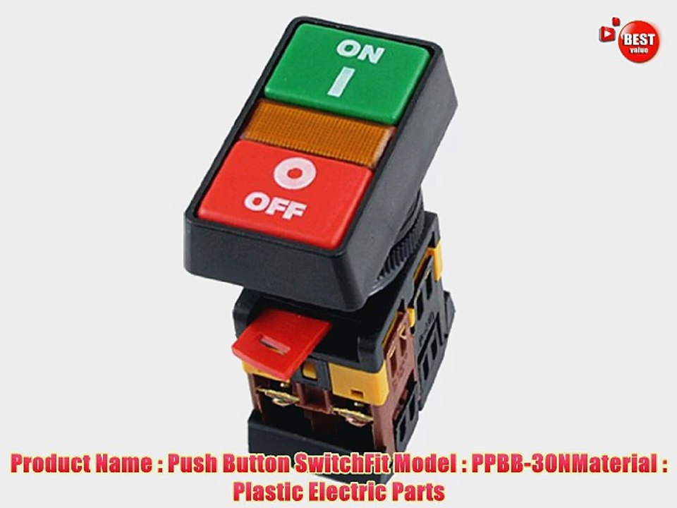 Amico ON OFF START STOP Push Button w Light Indicator Momentary Switch Red Green Power