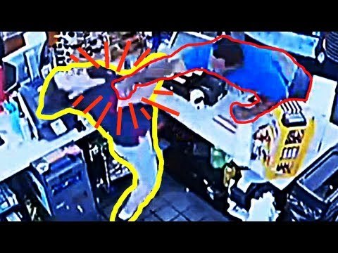 Angry dude punches store girl in the face over 41 cents for Swisher Sweets!