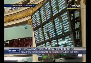 Pleno del Congreso debate suspensión a Heriberto Benítez