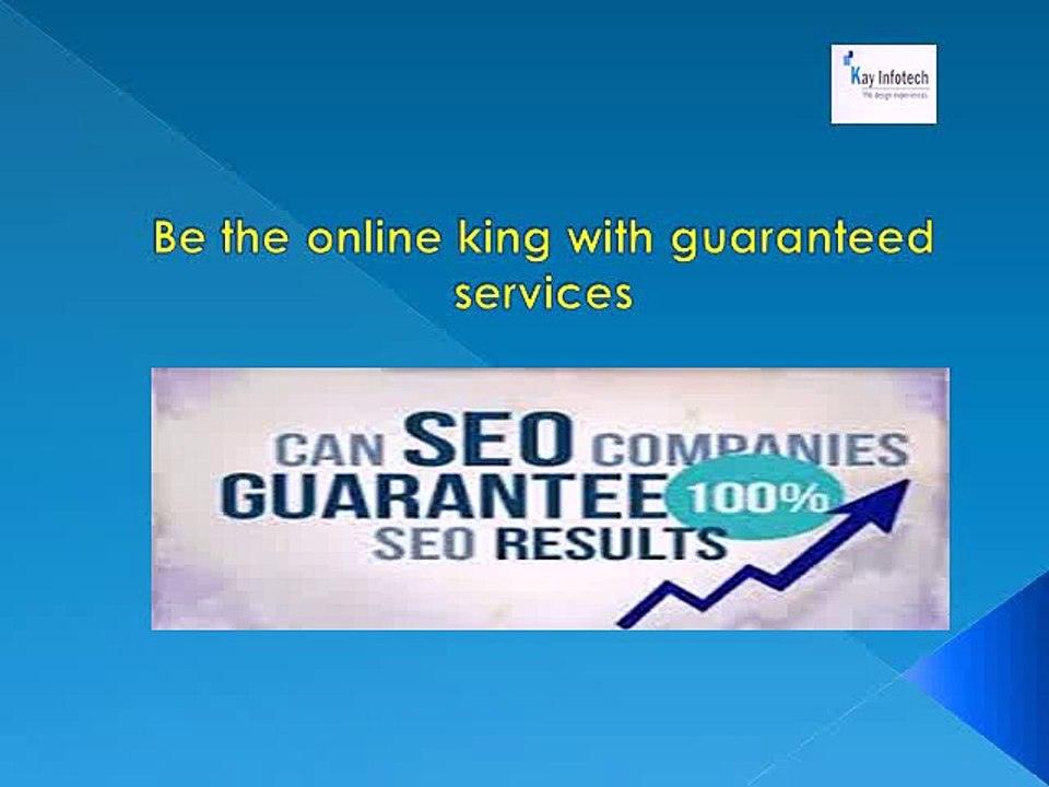 Be the online king with guaranteed SEO services