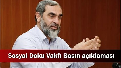 40) Basın Açıklaması - Nureddin Yıldız - Sosyal Doku Vakfı
