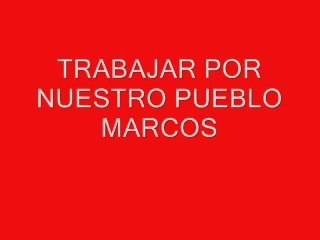 EL PUEBLO NECESARIO-MARCOS