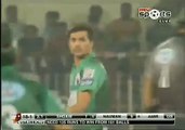 Shoaib Malik gets bowled by Muhammad Aamir
