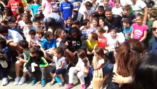 La Lazio nelle Scuole - Parolo, Cavanda, Mauricio, Braafheid all'Istituto Pallavicini (14.5.2015)