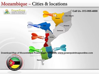 Map of Mozambique Power Point Template