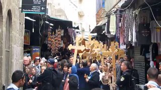 Orthodox Christians procession on Good Friday at the Via Dolorosa - Jerusalem with Bein Harim Tourism Services