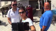 Local teenagers dancing next to the Church of Nativity Bethlehem . A tour with Bein Harim Tourism Services