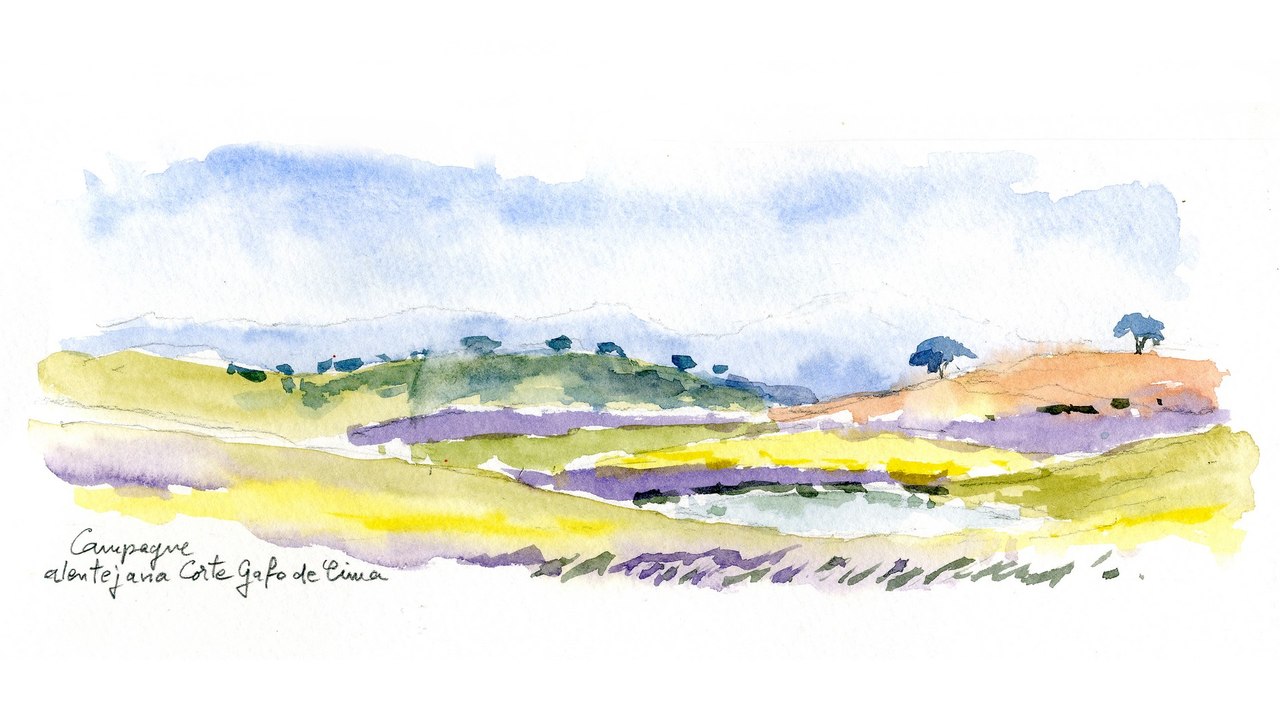 Stage A. MARC : carnet de voyage aquarelle au printemps alentejano.