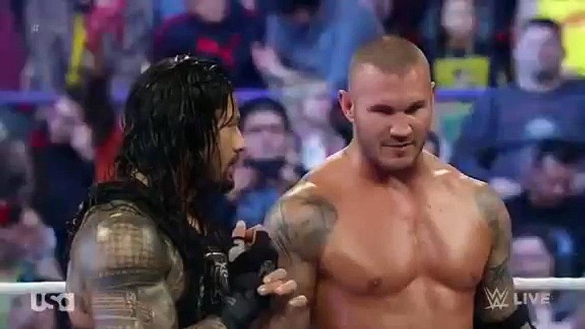 Randy Orton & Roman Reigns vs Seth Rollins & Kane - WWE Raw April 27 2015